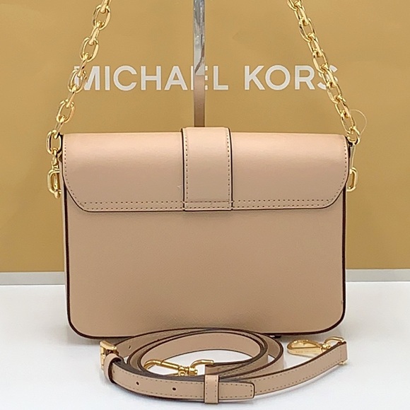 MICHAEL KORS CARMEN MEDIUM CONVERTIBLE SHOULDER BAG BUFF COLOR - Picture 3 of 16